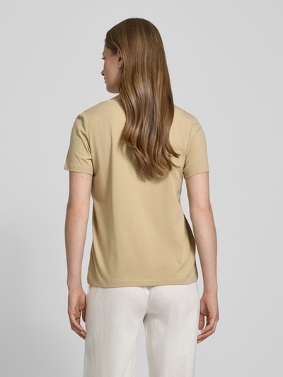 s.Oliver RED LABEL Regular fit T-shirt van katoenmix Zand - 5