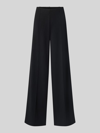 Produktfoto, Wide Fit Hose mit Ziernähten von Christian Berg Woman in Schwarz, elastischer Material-Mix mit Modal-Anteil, elastischer Bund