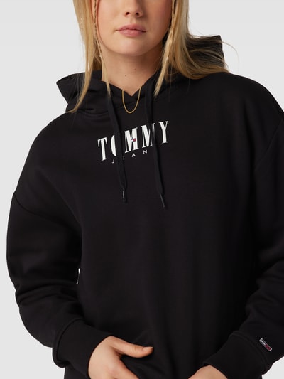 Tommy Jeans Hoodie mit Label-Print Schwarz 3