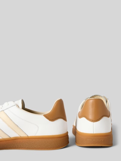 Produktfoto, Sneaker aus echtem Leder Modell 'Cuzmo' von GANT in Weiß und Braun, glatte Oberfläche, Herren Sneaker von GANT