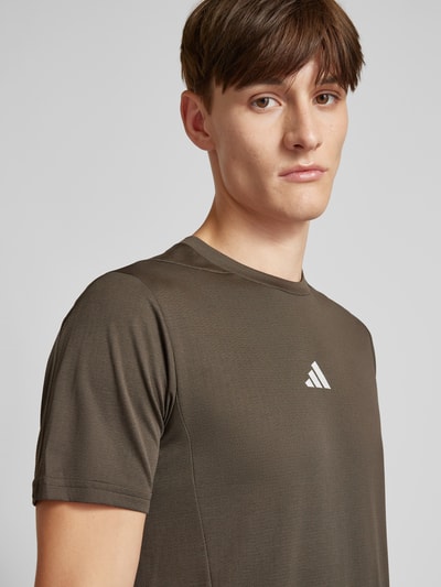 Adidas Training T-Shirt mit Label-Print Anthrazit 3