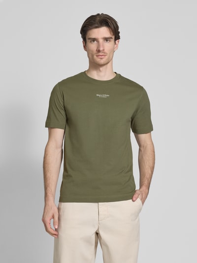 Marc O'Polo Regular Fit T-Shirt aus reiner Baumwolle Oliv 4