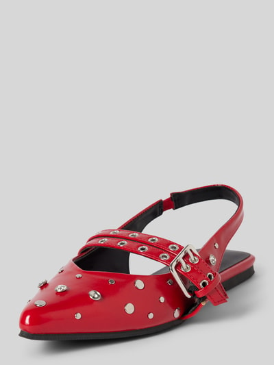 Only Slingback Ballerinas mit Nieten Modell 'LAURA-5' Rot 1