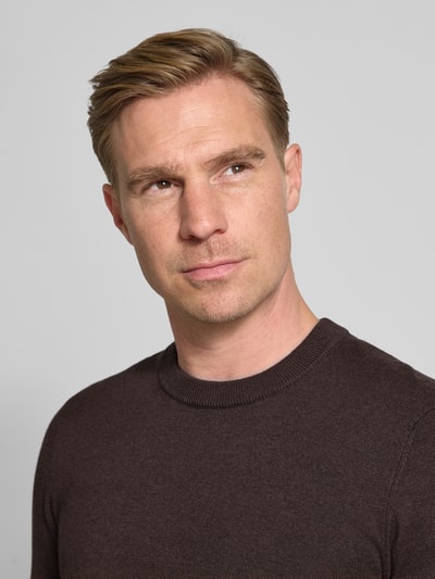 MCNEAL Strickpullover mit Kaschmir-Anteil Schoko Melange 3