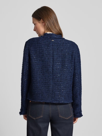 WHITE LABEL Blazer in Bouclé-Optik mit Knopfleiste Dunkelblau 5