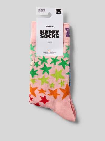 Happy Socks Skarpety z wyhaftowanym motywem model ‘Star Cluster'’ Różowy 3