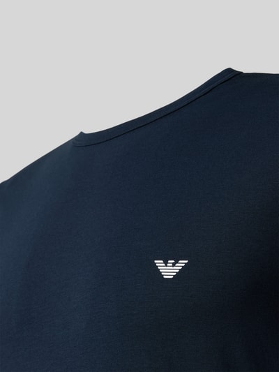 Emporio Armani T-Shirt mit Label-Print im 2er-Pack Dunkelblau 2