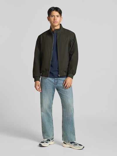 Superdry Regular Fit Jacke mit Logo-Stitching Modell 'HARRINGTON' Oliv 1
