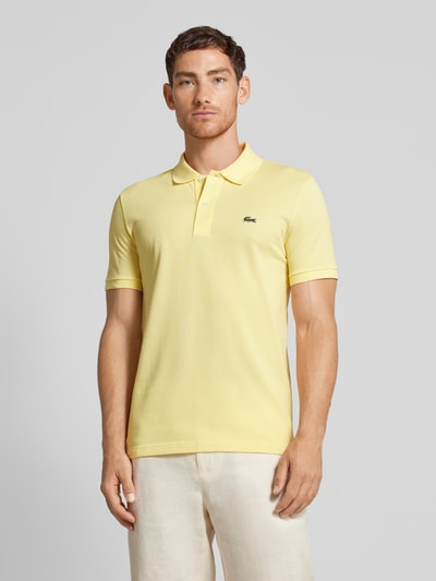 Lacoste Koszulka polo o kroju slim fit z naszywką logo model ‘CORE’ Żółty 4