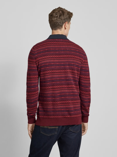 Barbour Strickpullover mit Rundhalsausschnitt Modell 'orkney fair isle' Rot 5