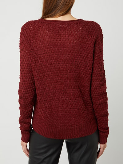 Vero Moda PLUS SIZE pullover met raglanmouwen, model 'Esme' Bordeaux - 5