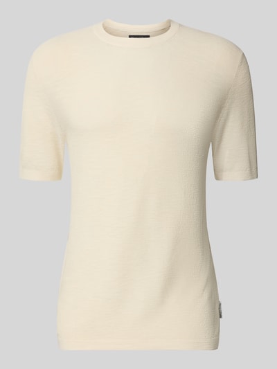Marc O'Polo Regular Fit T-Shirt aus Baumwoll-Leinen-Mix Offwhite 2