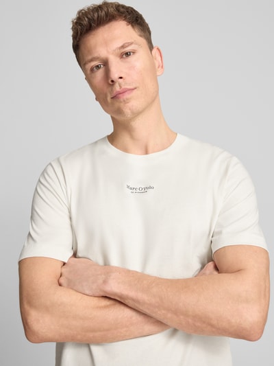 Marc O'Polo t-shirt o kroju regular fit z czystej bawełny Złamany biały 3