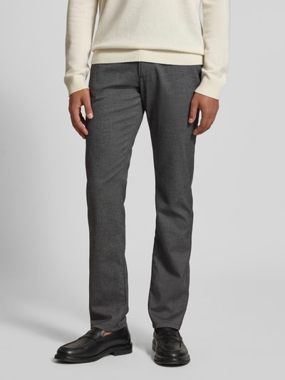 bugatti Regular fit broek met viscose, model 'Cordoba' Antraciet - 4