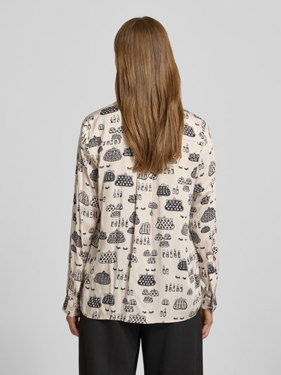 Milano Italy Bluzka koszulowa z listwą guzikową Beżowy 5