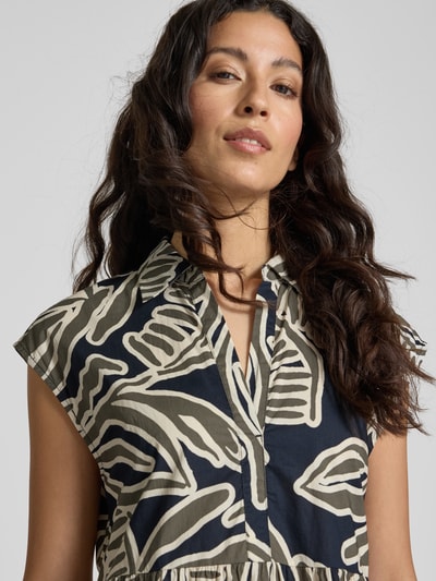 OPUS Sukienka midi z dekoltem w serek model ‘Werisa’ Petrol 3