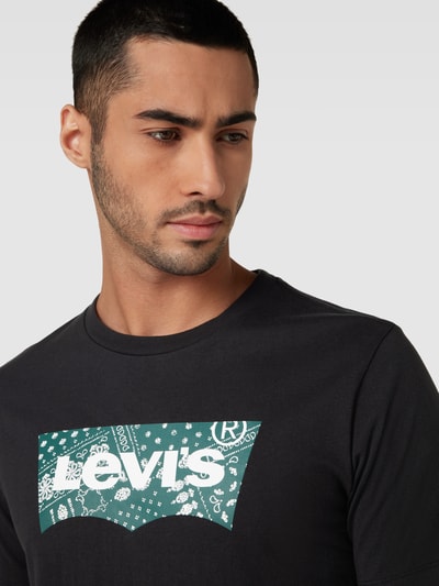 Levi's® T-Shirt mit Label-Print Black 3