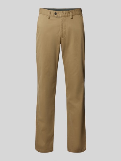 Christian Berg Men Tapered Fit Chino mit Gesäßtaschen Khaki Melange 2