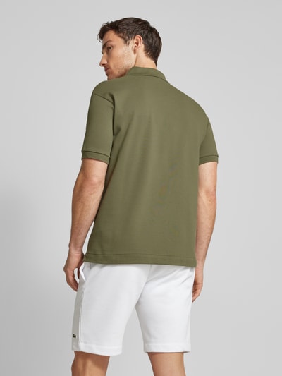 Lacoste Classic fit poloshirt met labeldetail, model 'CORE' Olijfgroen - 5