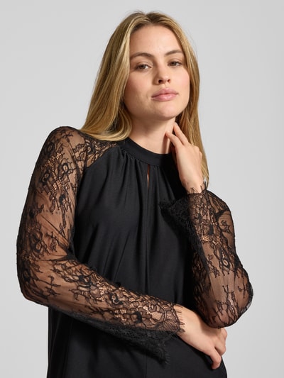 Vero Moda Regular fit blouse met opstaande kraag, model 'MILLA' Zwart - 3