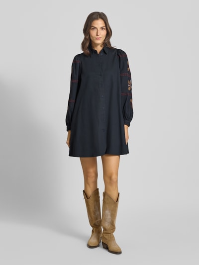 Jake*s Casual Hemdblusenkleid mit Knopfleiste Dunkelblau 1