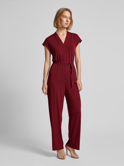 s.Oliver BLACK LABEL Jumpsuit mit Bindegürtel Bordeaux 1