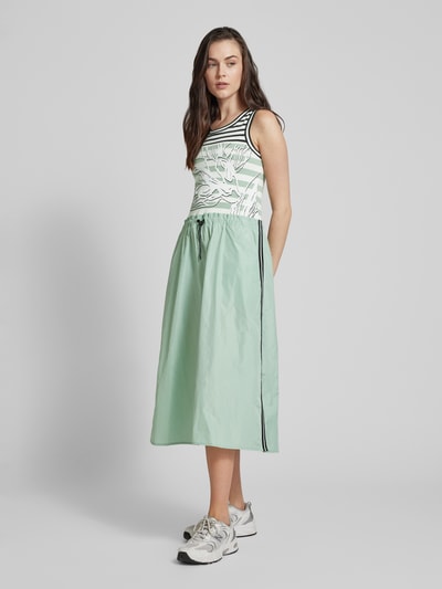 Marc Cain Midi-jurk met all-over motief Mintgroen - 1