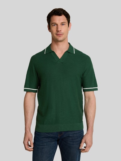 Tom Tailor Koszulka polo z czystej bawełny o wyglądzie dzianiny, krój regular fit Ciemnozielony 4