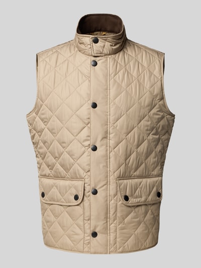 Barbour Regular Fit Steppweste mit Druckknöpfen Modell 'LOWERDALE GILET' Beige 2