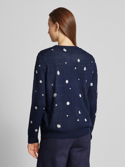 Vero Moda Pullover mit Weihnachtsmotiv Modell 'NEWT INSEL' Marine 5