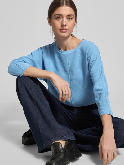 OPUS Sweatshirt mit Strukturmuster Modell 'Sinni' Blau 3