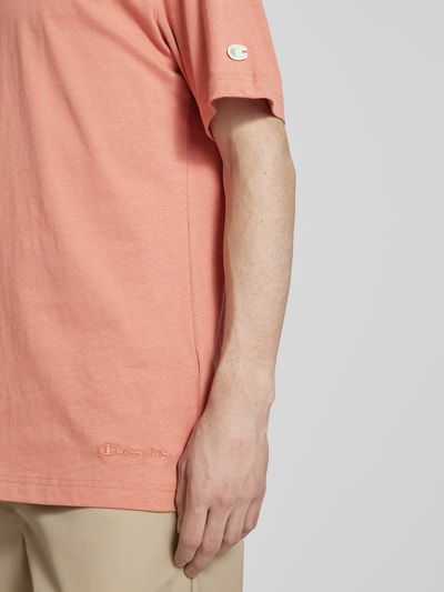 CHAMPION T-Shirt mit Label-Stitching Apricot 3