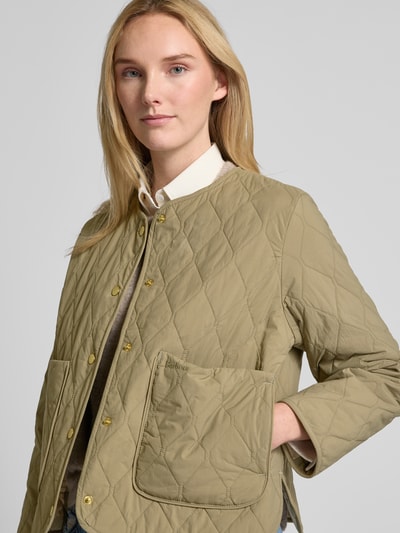 Barbour Steppjacke mit aufgesetzten Taschen Modell 'MONROE' Oliv 3