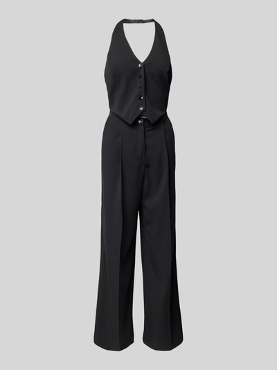 Swing Jumpsuit met halter Zwart - 2