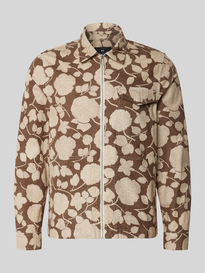 Paul Smith Jacke im Allover-Look mit Brusttasche Mittelbraun 2