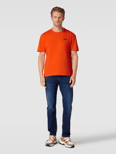 CK Calvin Klein T-Shirt mit Label-Print Orange 1