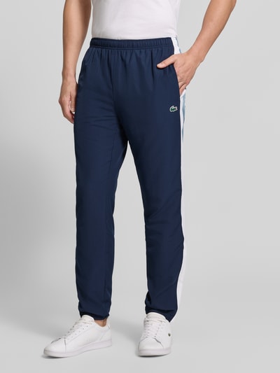 Lacoste Sport Regular Fit Trainingshose mit verstellbarem Gummibund Dunkelblau 4