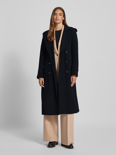 Jake*s Collection Trencz z wiązanym paskiem Czarny 1