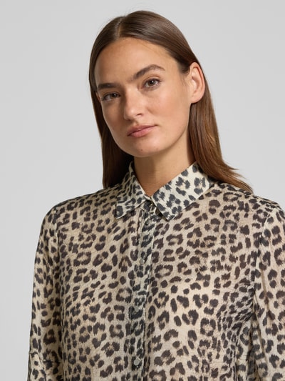 Christian Berg Woman Bluzka o kroju regular fit z mieszanki wiskozy z falbanami Piaskowy 3