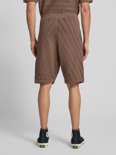 Pegador Gebreide korte broek met elastische band Donkerbruin - 5