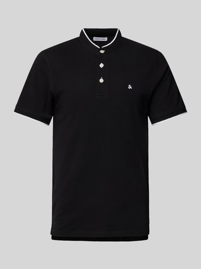 Jack & Jones Poloshirt met labelstitching, model 'PAULOS' Zwart - 2