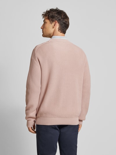 BOSS Orange Gebreide pullover met labeldetail, model 'Acircolo' Lichtroze - 5