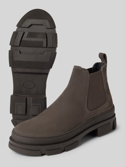 Copenhagen Chelsea Boots aus Leder mit Label-Detail Taupe 4