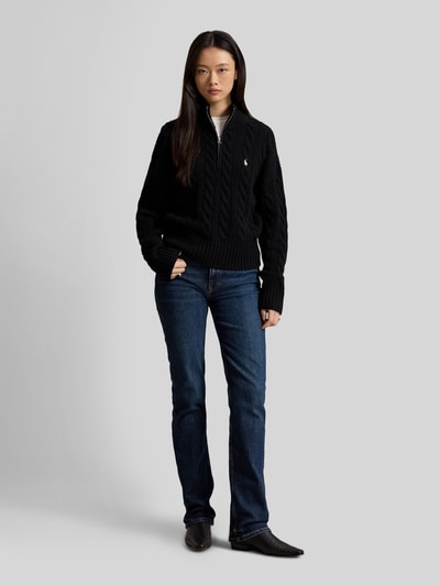 Polo Ralph Lauren Kaschmirtroyer mit Zopfmuster Black 1