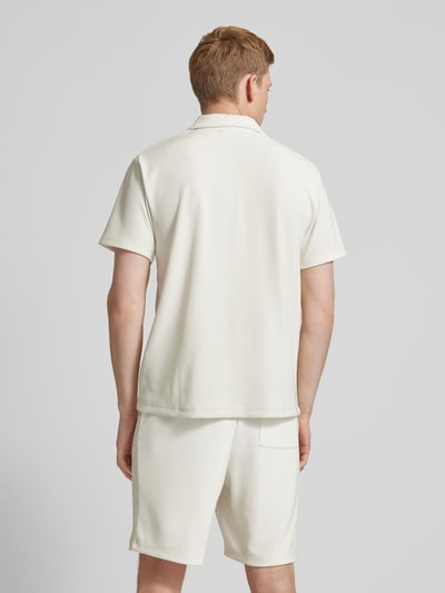 Selected Homme Relaxed Fit Poloshirt in Ripp-Optik Offwhite 5