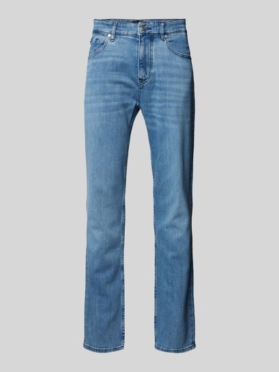 BOSS Regular Fit Jeans mit Label-Detail Modell 'Maine' Bleu 1