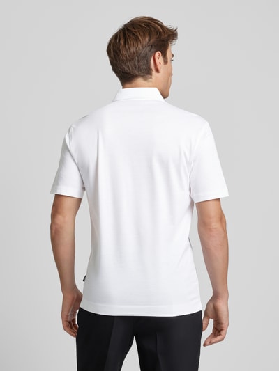 BOSS Slim Fit Poloshirt mit kurzer Knopfleiste Weiss 5