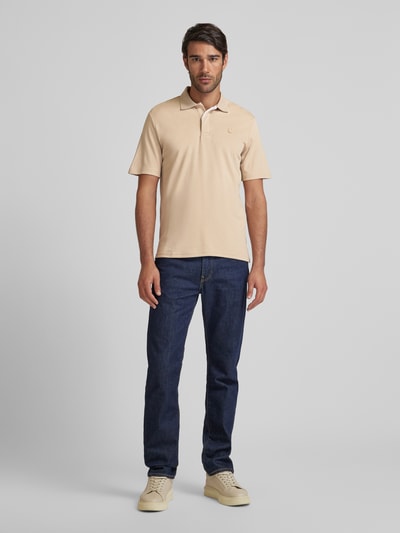 Jack & Jones Premium Regular fit poloshirt met logobadge, model 'CRODNEY' Beige - 1