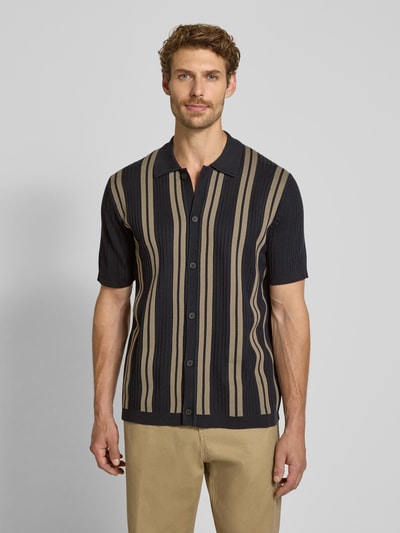 Marc O'Polo Regular Fit Poloshirt aus reiner Baumwolle Marc O'Polo × DFB Travel Collection Dunkelblau 4