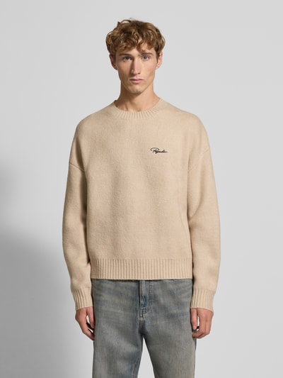 Pegador Strickpullover mit gerippten Abschlüssen Modell 'Signar' Ecru 4